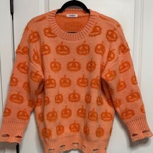 GeeGee Women's Pumpkin 🎃 Pattern Sweater